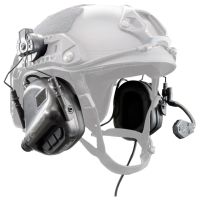Auriculares negros EARMOR M32H con montura para cascos con raíl