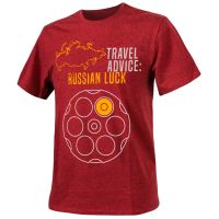 Camiseta HELIKON-TEX Russian Luck rojo jaspeado