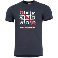Camiseta PENTAGON Tres en raya negra
