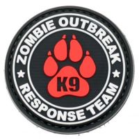 Parche goma 3D K9 Zombie Oubreak Response Team
