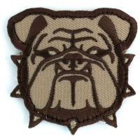 Parche textil Bulldog marrón grande