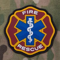 Parche de goma Fire Rescue Bomberos