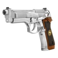 Pistola WE Beretta M92 Silver Biohazard GBB 6mm