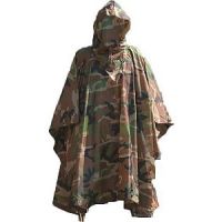 Poncho Impermeable Rip-Stop MILTEC camuflaje Woodland