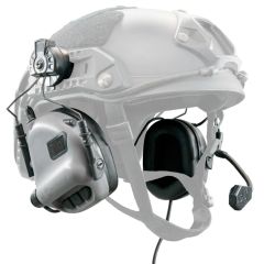 Auriculares grises EARMOR M32H con montura para cascos con raíl