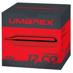 Caja con 25 cápsulas de CO2 UMAREX de 12 gramos