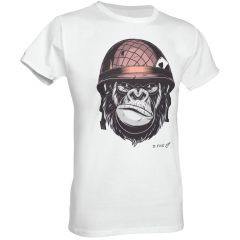 Camiseta DEFCON 5 Monkey Soldier blanca