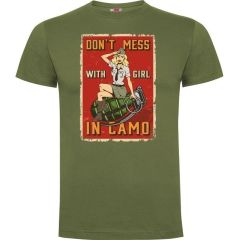 Camiseta SUMMIT OUTDOOR Don't Mess with girl verde