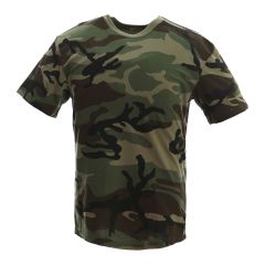 Camiseta militar camuflaje Woodland