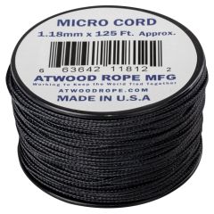Rollo de Cuerda Micro Cord ATWOOD ROPE negra - 38 metros