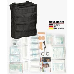 Kit de primeros auxilios MILTEC Leina Pro 43 piezas negro