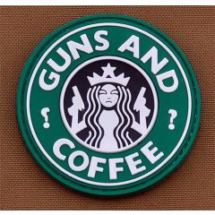 Parche goma 3D Guns & Coffee