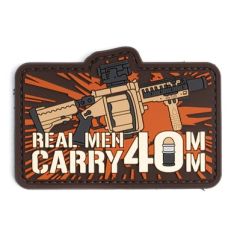 Parche goma 3D Real Men Carry 40mm