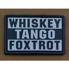 Parche militar 3D Whiskey - Tango - Foxtrot