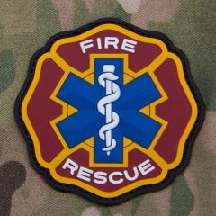 Parche de goma Fire Rescue Bomberos