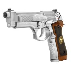 Pistola WE Beretta M92 Silver Biohazard GBB 6mm