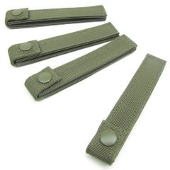 Pack 4 tiras de anclaje MOLLE - 15 cm - verde
